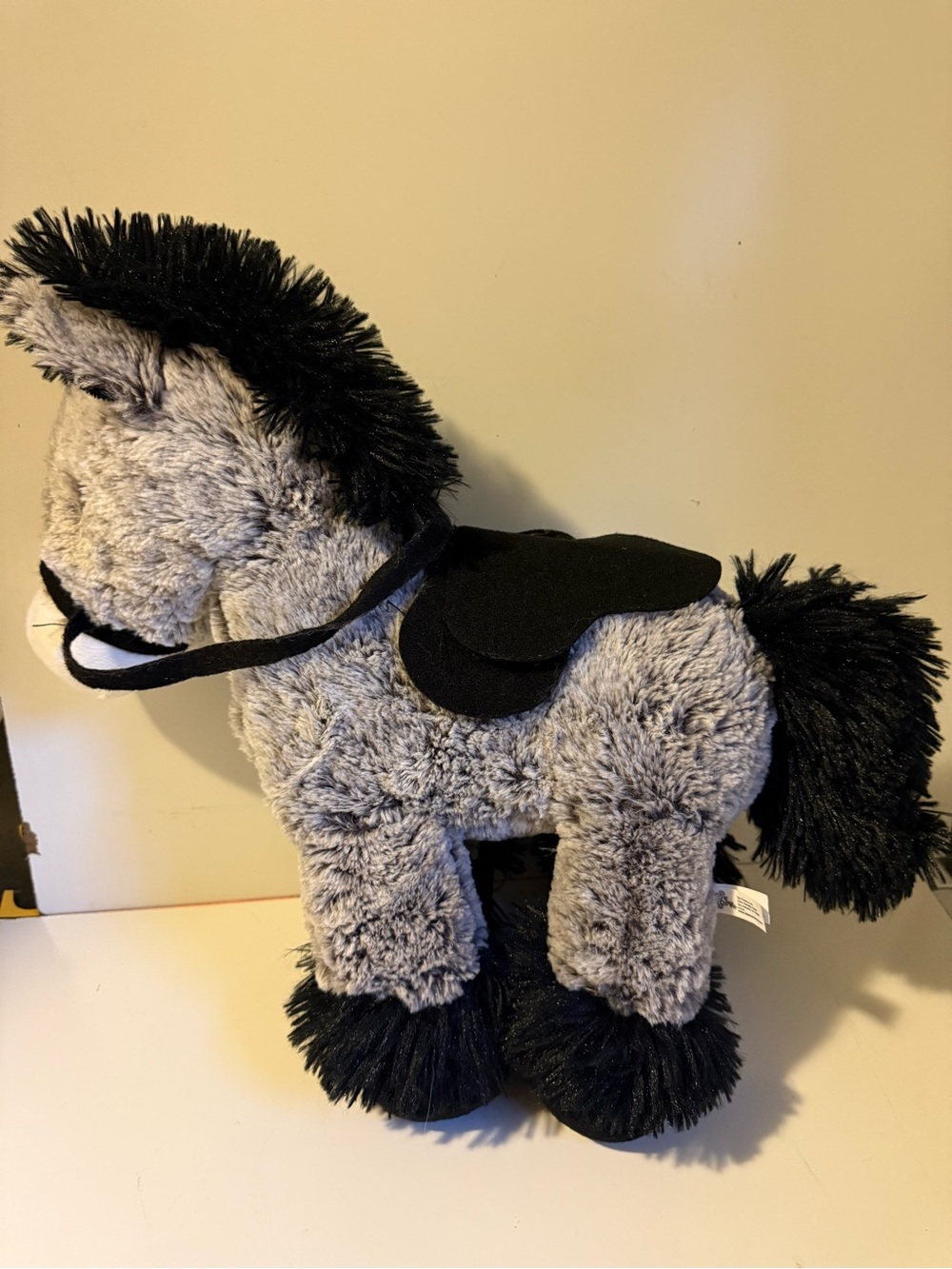 Toy Factory A Horse Named Derby Plush 16” Gray Horse Saddle Stuffed Animal 2021